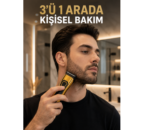 Saç, Sakal, Burun ve Kulak Bakımı İçin Çok Amaçlı Tıraş Makinesi