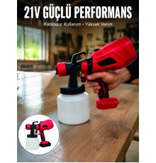 800 ml Geniş Hazne ile Kesintisiz Boya Uygulaması