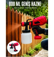Kablosuz Kullanım Sunan Şarjlı Boya Püskürtme Tabancası
