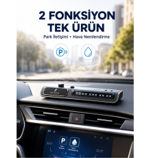 LED Işıklı Araç Ön Cam Telefon Numarası Gösterme Aparatı + 3 Seviyeli Hava Nemlendirici Yeni Nesil