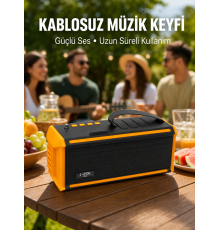 Taşınabilir J-IPOX P520 1200 mAh Bluetooth Hoparlör Mikrofonlu Yeni Nesil