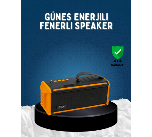 J-IPOX P520 Bluetooth Hoparlör 8W Güçlü Ses Solar Şarj FM Radyo
