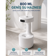 Ters Akan Su Damlası Nemlendirici 800 ml Sessiz Ultrasonik Oda Nemlendirici