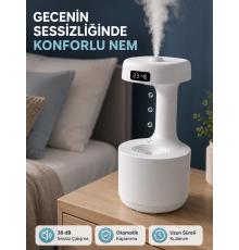 Ultrasonik Hava Nemlendirici 800 ml Aromaterapi Difüzör Ters Su Damlası Efektli