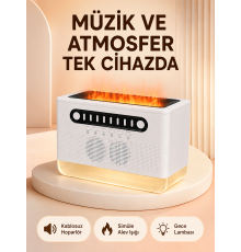 Çok Fonksiyonlu Kablosuz Hoparlör 8 Beyaz Gürültü Renkli Gece Lambası