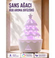 Şans Ağacı 250 ML Ultrasonik Hava Nemlendirici RGB Işıklı Aroma Difüzörü