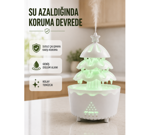 RGB Aydınlatmalı Şans Ağacı Aromaterapi Difüzörü 250 ML Hava Nemlendirici