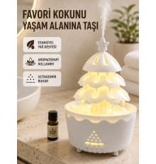 250 ML Şans Ağacı Hava Nemlendirici Çok Renkli Işıklı Aroma Cihazı