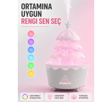 Dekoratif Şans Ağacı Ultrasonik Nemlendirici RGB Gece Lambalı Aroma Difüzörü