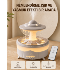 UFO Yağmur Efektli Hava Nemlendirici 350 ML RGB Işıklı Uzaktan Kumandalı