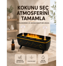 Uzaktan Kumandalı Hava Nemlendirici Aromaterapi Difüzörü 2 4 8 Saat Zamanlayıcılı Siyah