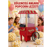 Nostaljik Tasarımlı Yağsız Mısır Patlatma Makinesi