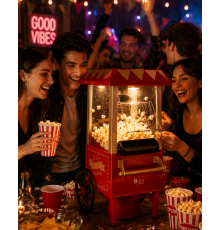 Yağsız Popcorn Makinesi Hızlı Sıcak Hava Mısır Patlatıcı Ev Tipi Kullanım