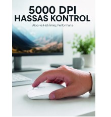 Kablosuz Bluetooth Mouse Sessiz Tıklama Ergonomik Wireless Fare