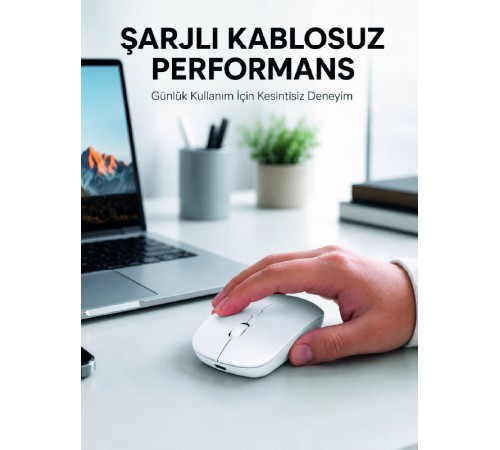 5000 DPI Bluetooth Kablosuz Mouse Hafif Ergonomik Sessiz Wireless Fare