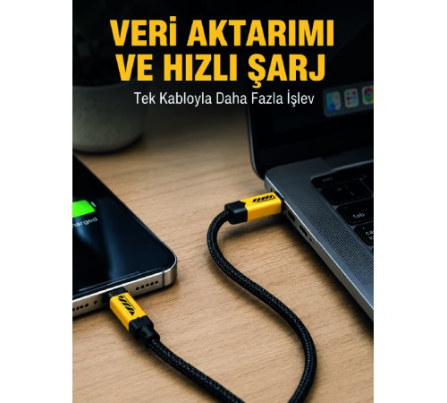 240W 3'Ü 1 ARADA HIZLI ŞARJ KABLOSU