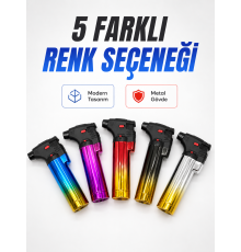 Gaz Dolumlu Rüzgar Dayanıklı Pürmüz Çakmak Ayarlı Alev Güçlü Performans