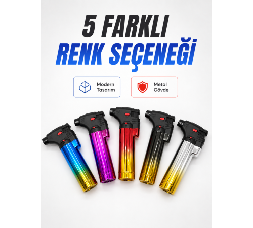 Gaz Dolumlu Rüzgar Dayanıklı Pürmüz Çakmak Ayarlı Alev Güçlü Performans