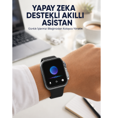 Modern Tasarımlı Akıllı Saat Uzun Pil Süresi ve Net Ekran Yeni Nesil