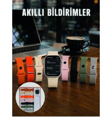 Dokunmatik Akıllı Saat Bluetooth Arama Sağlık Takipli 7 Değiştirilebilir Kordonlu Saat