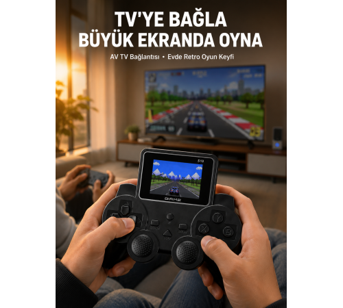 Retro Oyun Konsolu 520 Klasik Oyunlu Şarj Edilebilir El Konsolu