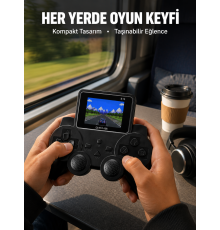 Taşınabilir Dijital Oyun Konsolu 520 Dahili Oyun TV Bağlantı Destekli
