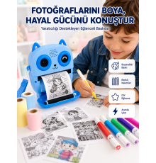 Anında Fotoğraf Basan Çocuk Kamerası Eğitici ve Eğlenceli Termal Yazıcılı