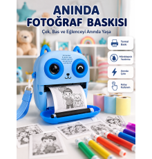 2.4'' IPS Ekranlı Çocuk Fotoğraf Makinesi HD Çekim ve Anında Baskı Keyfi