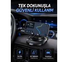 Gizlenebilir Telefon Numaralı Araç İçi Telefon Tutucu Torpido Üstü Telefon Standı