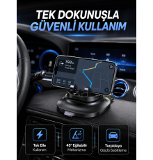 Gizlenebilir Telefon Numaralı Araç İçi Telefon Tutucu Torpido Üstü Telefon Standı