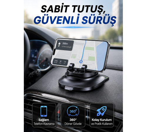 Katlanabilir Araç İçi Telefon Tutucu Gizli Numaratörlü Telefon Standı