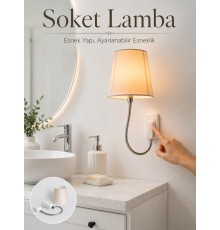 Soket Tipi Ayarlanabilir Başlıklı Dekoratif Gece Lambası