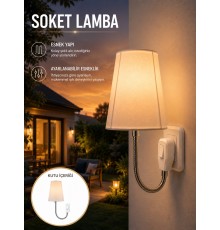 Ayarlanabilir Soket Lamba Gece Okuma Işığı