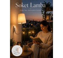 Priz Lambası Esnek Kollu Yatak Başı Aydınlatma