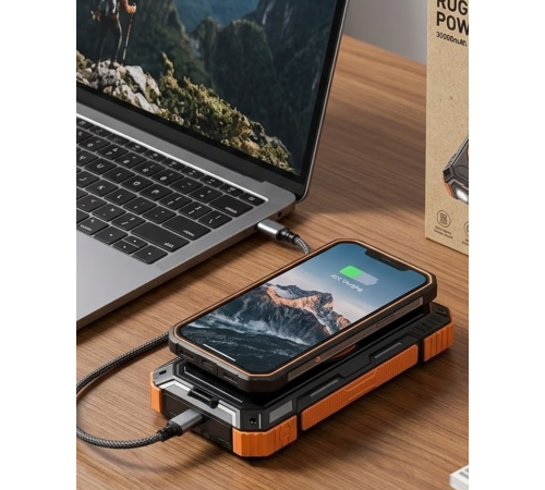 Güneş Enerjili 20000 mAh Powerbank Hızlı Şarj ve Kablosuz Şarj Destekli Dayanıklı Tasarım
