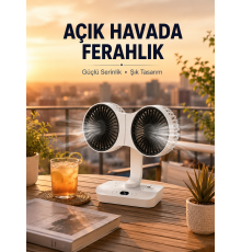 Çift Başlıklı Masa ve Duvara Monte Edilebilir Vantilatör