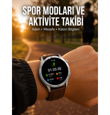 Bluetooth Bağlantılı Günlük Yaşam ve Spor Takip Akıllı Saati