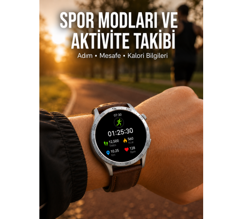Bluetooth Bağlantılı Günlük Yaşam ve Spor Takip Akıllı Saati