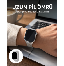 AMOLED Ekranlı Bluetooth Aramalı 3 Kordonlu Akıllı Saat