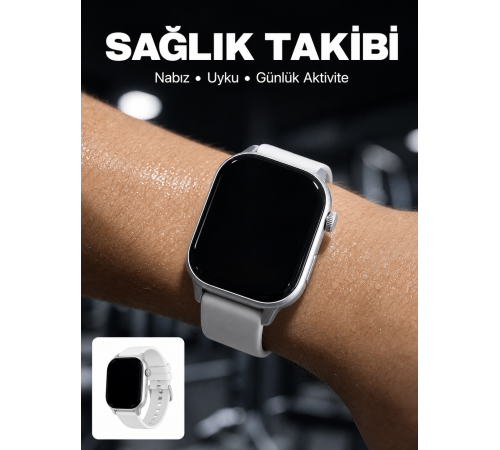 3 Kordonlu Akıllı Saat Bluetooth Arama ve Akıllı Bildirim Destekli