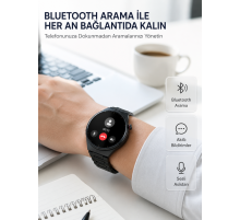 Akıllı Saat Android ve iOS Uyumlu Bluetooth Arama, AMOLED HD Ekran ve 3'lü Kordon Seti