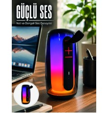 RGB Işıklı Bluetooth Hoparlör Güçlü Ses Type-C Şarjlı Taşınabilir Kablosuz Speaker