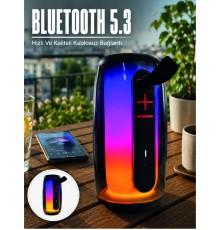 Kablosuz Bluetooth Hoparlör RGB Ambiyans Işıklı USB ve TF Kart Destekli