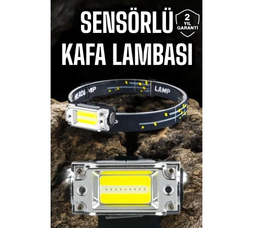 Kafa Lambası Led Fener Pratik Taşınabilir Ayarlanabilir USB Şarjlı