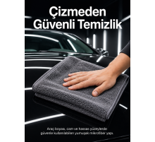 Mikrofiber Araç Temizlik Bezi 50x70 cm Oto Yıkama Sonrası Kurulama ve Parlatma Bezi