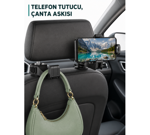 Telefon Tutucu Özellikli Araç İçi Çanta Askısı