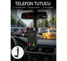 Ayarlanabilir Dikiz Aynası Telefon Tutucu Görüş Açısını Engellemeyen Araç Aparatı
