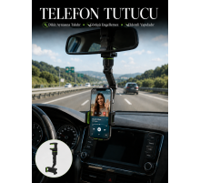 Araç İçi Telefon Standı Dikiz Aynasına Takılan Ayarlanabilir Telefon Tutucu