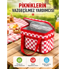 25 Litre Geniş Hacimli Termos Çanta Dayanıklı Fermuarlı Isı Korumalı Taşıma Çantası