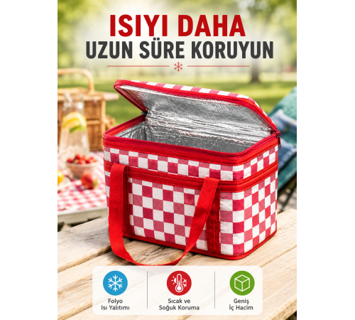 Çok Amaçlı Isı Yalıtımlı Termos Çanta Piknik Kamp Seyahat ve Market Kullanımına Uygun